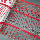New - Mixed seed beads with pearl fringe