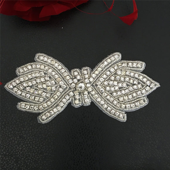 Bridal Rhinestone Applique Diamante Appliques Bridal Sash Applique Patch