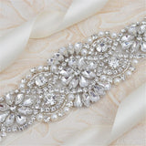 Luxury Rhinestone belt Trimming Women Dress Accessories Hot Fixed Applique attached for Bridal Gowns Sash Belt