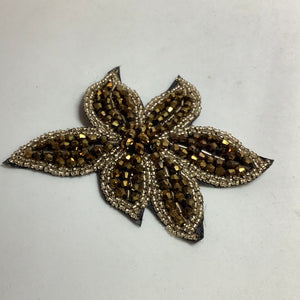 Beaded leaves appliqué