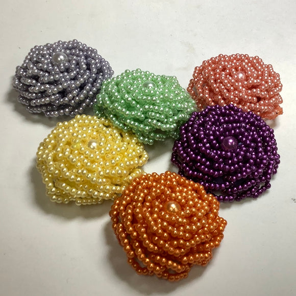 Beaded cover button