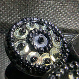 Beaded sequin shank button