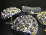 Curved triangle Diamanté button