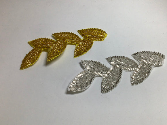 Beaded Leaf Applique