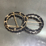 Suede chain buckle
