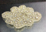 Iron on diamante flower applique