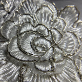 3D Metallic gold venise guipure flower lace edge trim