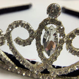 Diamanté crown on velvet thin headband