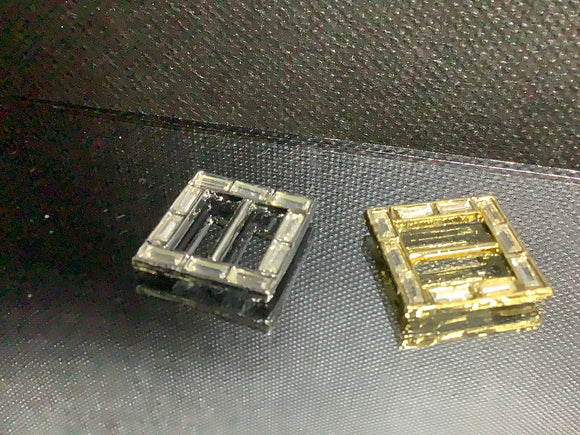 Square diamante buckle