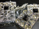 Square Diamanté Button