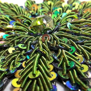 Couture Diamanté Beaded poinsettia appliqué