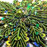 Couture Diamanté Beaded poinsettia appliqué