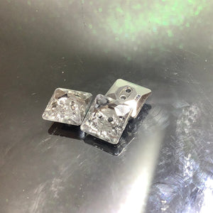 Two hole square button