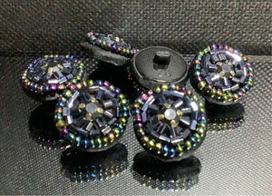 Beaded Wheel button