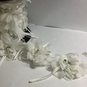 Statement large flower trim with diamanté and pearl