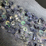 Mix beads with sequin embellishment on mesh