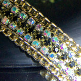 Iron on AB bling trim