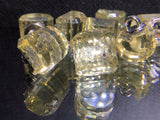Half dome glass shank button