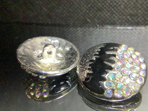 Diamanté swan shank button with contrast colour