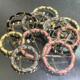 Suede chain buckle