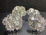 Flower diamonte shank button 29mm