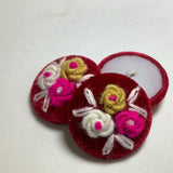Emb velvet cover button