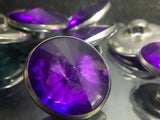 Crystal facet shank button