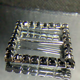 Diamanté decorative square buckle - Diamante on claw