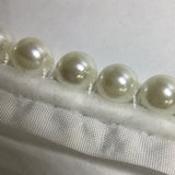 Pearl beaded trim with binding tape for wedding decoration
