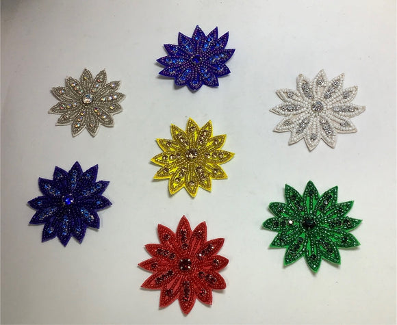 Beaded daffodil applique