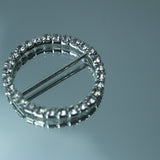 Round crystal buckle - Diamante on claw