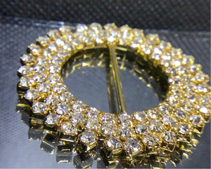 Rhinestone Brass Buckle Embellishment DIY Sewing Accessories