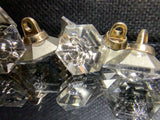 Polygons glass facet button