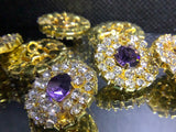 Round diamonte shank button 20mm