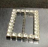 Rectangle diamante buckle