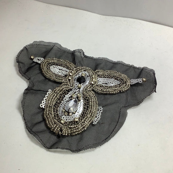 Handmade jewelery beaded big shoulder brooch epaulet