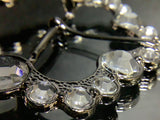 Scallopped edge  Diamanté  buckle