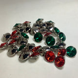 Crystal facet shank button
