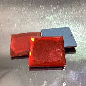 Square glass beads