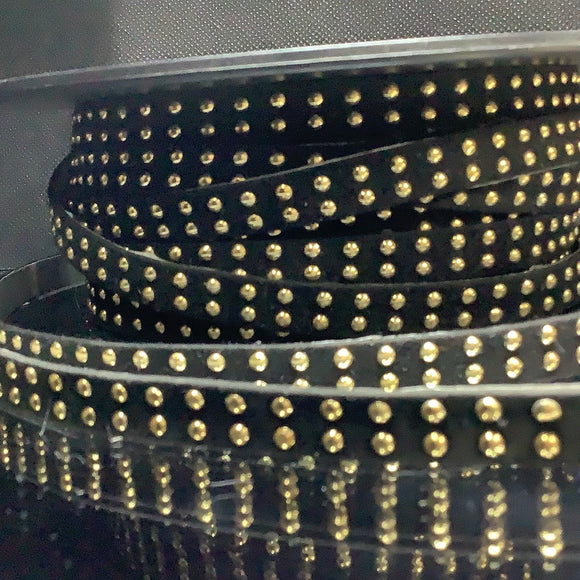 Suded tape with metal studs