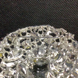 Crystal eye drop brooches