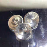 Crystal facet shank button