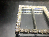Rectangle Diamanté buckle - Diamante on claw