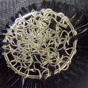Wirework shadow mesh ring stitching on net