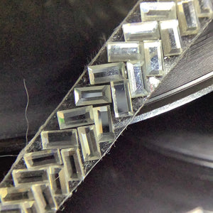 Iron on Silver Herringbone pattern Trim