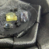 3D satin flower with Diamante stone