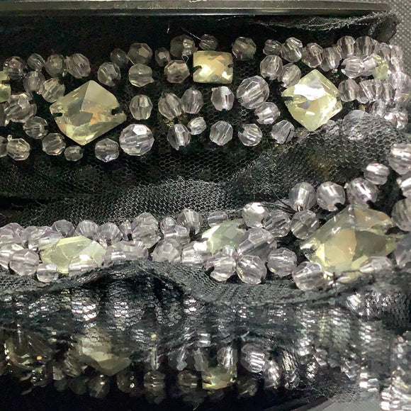 Rhinestone Motif Diamante Crystals Sew on mesh