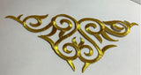 3D Floral Appliques Iron On Cosplay Costume Gold Trims Diy Accessories Embroidered Patches