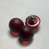 Half dome acrylic mushroom shank buttons