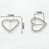 Loveheart diamante buckle